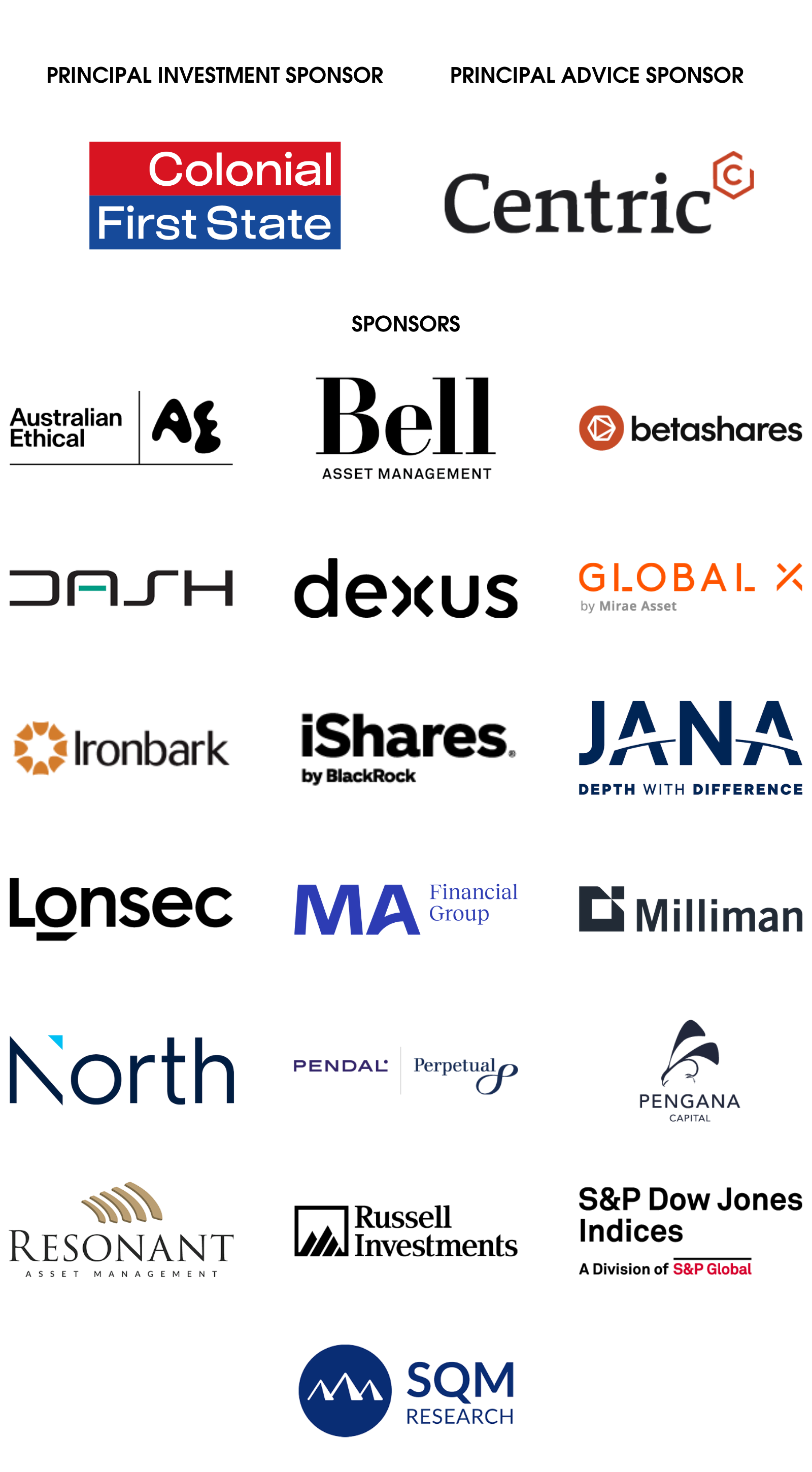 Sponsors of the Institute of Managed Account Professionals (IMAP)